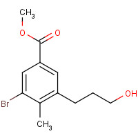 1229244-95-4 methyl 3-bromo-5-(3-hydroxypropyl)-4-methylbenzoate chemical structure