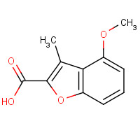 3781-72-4 4-methoxy-3-methyl-1-benzofuran-2-carboxylic acid chemical structure