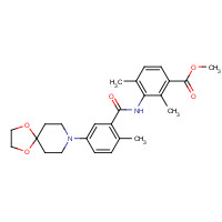 1529761-09-8 methyl 3-[[5-(1,4-dioxa-8-azaspiro[4.5]decan-8-yl)-2-methylbenzoyl]amino]-2,4-dimethylbenzoate chemical structure