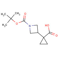 1375303-90-4 1-[1-[(2-methylpropan-2-yl)oxycarbonyl]azetidin-3-yl]cyclopropane-1-carboxylic acid chemical structure