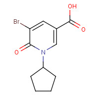 939410-25-0 5-bromo-1-cyclopentyl-6-oxopyridine-3-carboxylic acid chemical structure