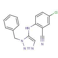 1611444-60-0 2-[(3-benzyltriazol-4-yl)amino]-5-chlorobenzonitrile chemical structure