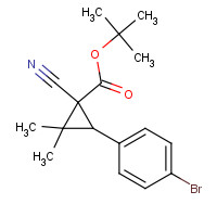 1386999-32-1 tert-butyl 3-(4-bromophenyl)-1-cyano-2,2-dimethylcyclopropane-1-carboxylate chemical structure
