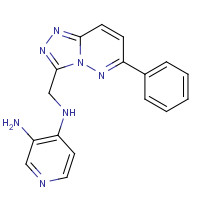 1002308-72-6 4-N-[(6-phenyl-[1,2,4]triazolo[4,3-b]pyridazin-3-yl)methyl]pyridine-3,4-diamine chemical structure
