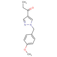 1105039-60-8 1-[1-[(4-methoxyphenyl)methyl]pyrazol-4-yl]propan-1-one chemical structure