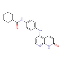 1203509-74-3 N-[4-[(7-oxo-8H-1,8-naphthyridin-4-yl)amino]phenyl]cyclohexanecarboxamide chemical structure