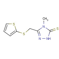 448947-84-0 4-methyl-3-(thiophen-2-ylsulfanylmethyl)-1H-1,2,4-triazole-5-thione chemical structure