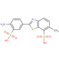 5855-98-1 2-(4-amino-3-sulfophenyl)-6-methyl-1,3-benzothiazole-7-sulfonic acid chemical structure