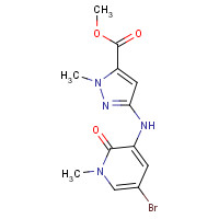 1346673-31-1 methyl 5-[(5-bromo-1-methyl-2-oxopyridin-3-yl)amino]-2-methylpyrazole-3-carboxylate chemical structure
