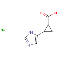 25206-12-6 2-(1H-imidazol-5-yl)cyclopropane-1-carboxylic acid;hydrochloride chemical structure