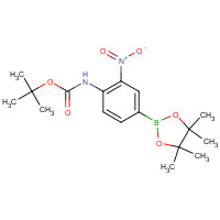 855738-60-2 tert-butyl N-[2-nitro-4-(4,4,5,5-tetramethyl-1,3,2-dioxaborolan-2-yl)phenyl]carbamate chemical structure