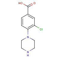 1197193-06-8 3-chloro-4-piperazin-1-ylbenzoic acid chemical structure