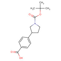222987-24-8 4-[1-[(2-methylpropan-2-yl)oxycarbonyl]pyrrolidin-3-yl]benzoic acid chemical structure