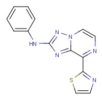 1360608-71-4 N-phenyl-8-(1,3-thiazol-2-yl)-[1,2,4]triazolo[1,5-a]pyrazin-2-amine chemical structure