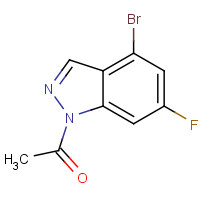 1333222-13-1 1-(4-bromo-6-fluoroindazol-1-yl)ethanone chemical structure