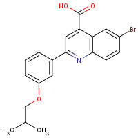 489451-29-8 6-bromo-2-[3-(2-methylpropoxy)phenyl]quinoline-4-carboxylic acid chemical structure