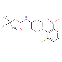 1233951-67-1 tert-butyl N-[1-(2-fluoro-6-nitrophenyl)piperidin-4-yl]carbamate chemical structure