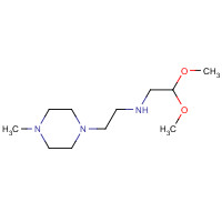 1300115-72-3 2,2-dimethoxy-N-[2-(4-methylpiperazin-1-yl)ethyl]ethanamine chemical structure