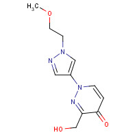 1314397-86-8 3-(hydroxymethyl)-1-[1-(2-methoxyethyl)pyrazol-4-yl]pyridazin-4-one chemical structure