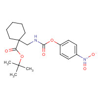 1323955-58-3 tert-butyl 1-[[(4-nitrophenoxy)carbonylamino]methyl]cyclohexane-1-carboxylate chemical structure