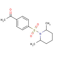 871030-69-2 1-[4-(2,6-dimethylpiperidin-1-yl)sulfonylphenyl]ethanone chemical structure