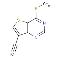 1318132-87-4 7-ethynyl-4-methylsulfanylthieno[3,2-d]pyrimidine chemical structure
