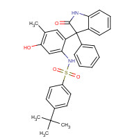783324-18-5 4-tert-butyl-N-[5-hydroxy-4-methyl-2-(2-oxo-3-phenyl-1H-indol-3-yl)phenyl]benzenesulfonamide chemical structure