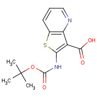 1257420-62-4 2-[(2-methylpropan-2-yl)oxycarbonylamino]thieno[3,2-b]pyridine-3-carboxylic acid chemical structure