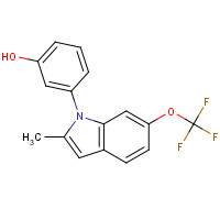 668455-24-1 3-[2-methyl-6-(trifluoromethoxy)indol-1-yl]phenol chemical structure