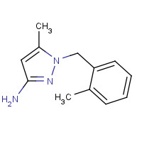 956393-77-4 5-methyl-1-[(2-methylphenyl)methyl]pyrazol-3-amine chemical structure