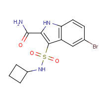 918494-99-2 5-bromo-3-(cyclobutylsulfamoyl)-1H-indole-2-carboxamide chemical structure