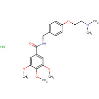 554-92-7 N-[[4-[2-(dimethylamino)ethoxy]phenyl]methyl]-3,4,5-trimethoxybenzamide;hydrochloride chemical structure