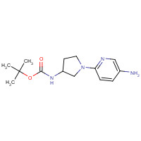 709029-89-0 tert-butyl N-[1-(5-aminopyridin-2-yl)pyrrolidin-3-yl]carbamate chemical structure