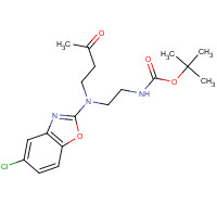 1276666-10-4 tert-butyl N-[2-[(5-chloro-1,3-benzoxazol-2-yl)-(3-oxobutyl)amino]ethyl]carbamate chemical structure