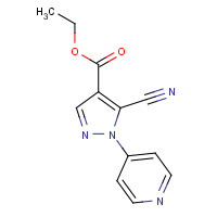 98476-15-4 ethyl 5-cyano-1-pyridin-4-ylpyrazole-4-carboxylate chemical structure