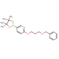 1257553-82-4 2-(3-phenylmethoxypropoxy)-5-(4,4,5,5-tetramethyl-1,3,2-dioxaborolan-2-yl)pyridine chemical structure