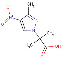1006435-72-8 2-methyl-2-(3-methyl-4-nitropyrazol-1-yl)propanoic acid chemical structure