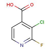 741683-19-2 3-chloro-2-fluoropyridine-4-carboxylic acid chemical structure