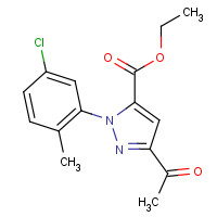 1403333-31-2 ethyl 5-acetyl-2-(5-chloro-2-methylphenyl)pyrazole-3-carboxylate chemical structure