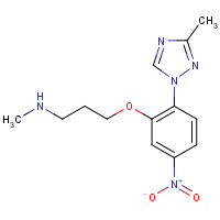 1356009-28-3 N-methyl-3-[2-(3-methyl-1,2,4-triazol-1-yl)-5-nitrophenoxy]propan-1-amine chemical structure