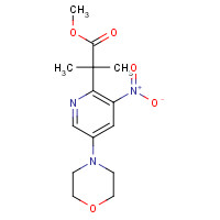 1259512-35-0 methyl 2-methyl-2-(5-morpholin-4-yl-3-nitropyridin-2-yl)propanoate chemical structure