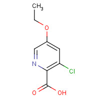 1425842-80-3 3-chloro-5-ethoxypyridine-2-carboxylic acid chemical structure