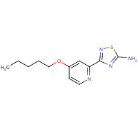 1179359-84-2 3-(4-pentoxypyridin-2-yl)-1,2,4-thiadiazol-5-amine chemical structure