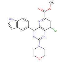 1240122-95-5 methyl 8-chloro-4-(1H-indol-5-yl)-2-morpholin-4-ylpyrido[3,2-d]pyrimidine-6-carboxylate chemical structure