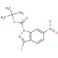 586330-18-9 tert-butyl 3-iodo-6-nitroindazole-1-carboxylate chemical structure