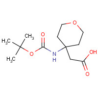 946682-30-0 2-[4-[(2-methylpropan-2-yl)oxycarbonylamino]oxan-4-yl]acetic acid chemical structure