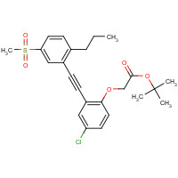 1240287-24-4 tert-butyl 2-[4-chloro-2-[2-(5-methylsulfonyl-2-propylphenyl)ethynyl]phenoxy]acetate chemical structure