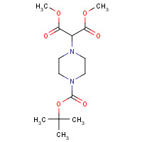 554450-77-0 dimethyl 2-[4-[(2-methylpropan-2-yl)oxycarbonyl]piperazin-1-yl]propanedioate chemical structure