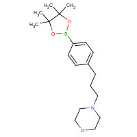 1105664-48-9 4-[3-[4-(4,4,5,5-tetramethyl-1,3,2-dioxaborolan-2-yl)phenyl]propyl]morpholine chemical structure