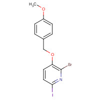 1310949-57-5 2-bromo-6-iodo-3-[(4-methoxyphenyl)methoxy]pyridine chemical structure